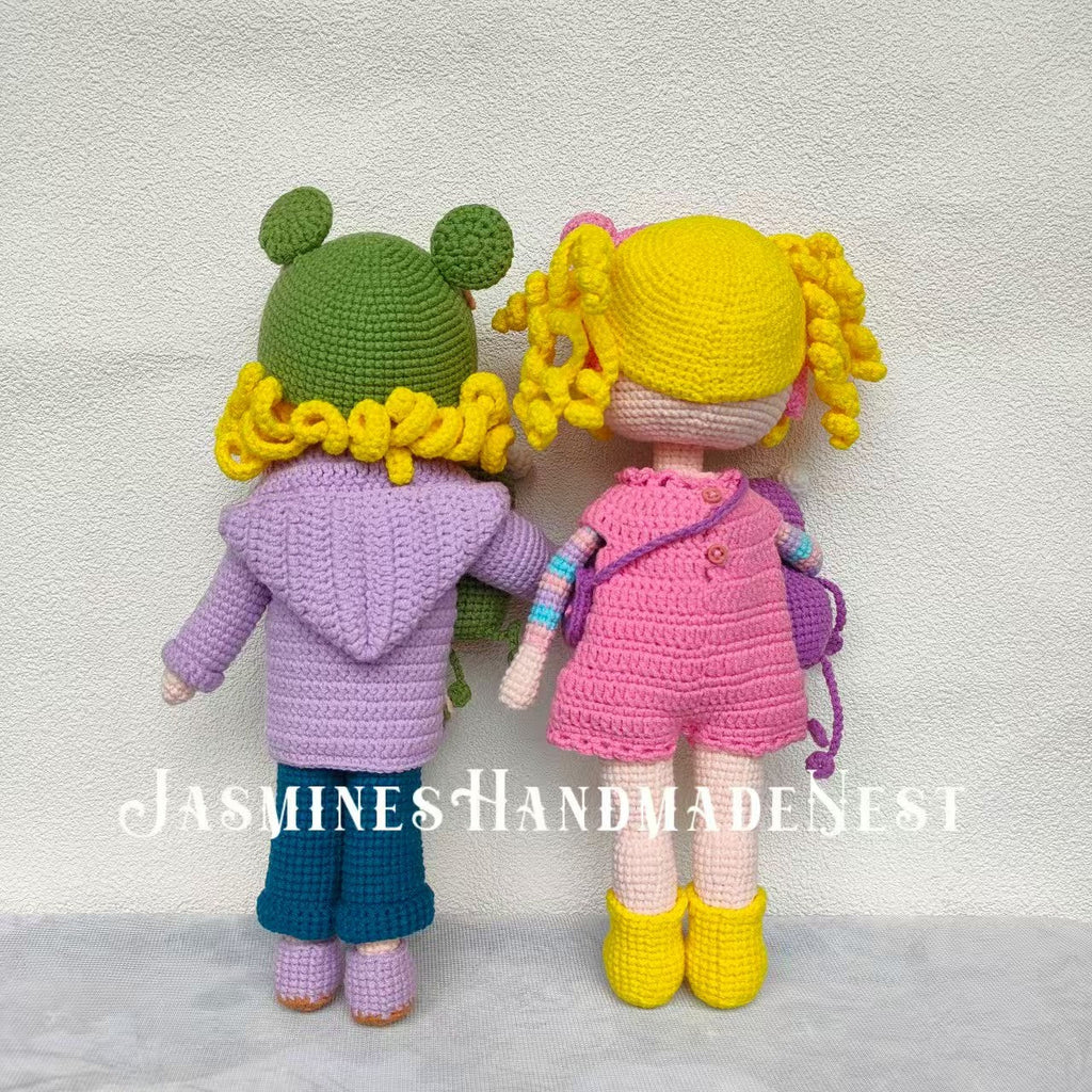 Cute Frog Girl Plush – Handmade Crochet Dolls in Frog Outfits, Multiple Styles Available, Soft Amigurumi Toy, Whimsical Gift for Kids or Collectors