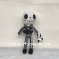 Handmade Gothic Couple Dolls – Romantic Skeleton and Stitched Girl Plush Set – Crocheted Décor for Halloween, Christmas, or Unique Gift Giving