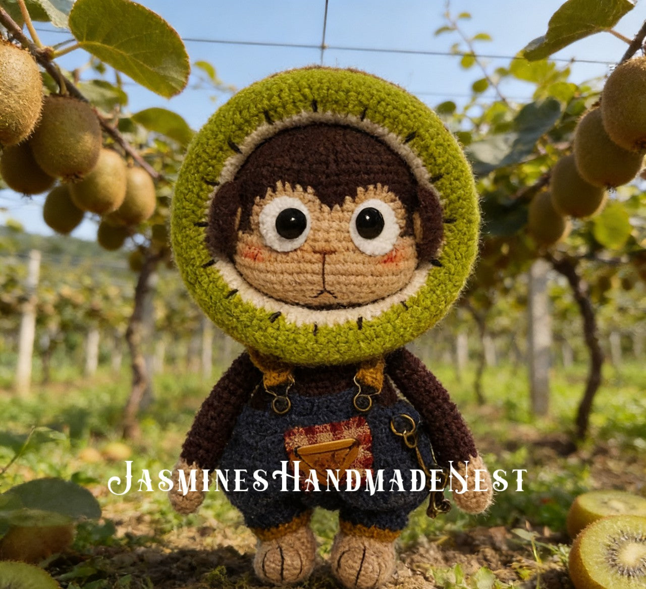 Handmade Crochet Fruit Animal Dolls – Amigurumi Plush Toys, Dragon Fruit Dog, Watermelon Pig, Kiwi Monkey, Pineapple Leopard Gift