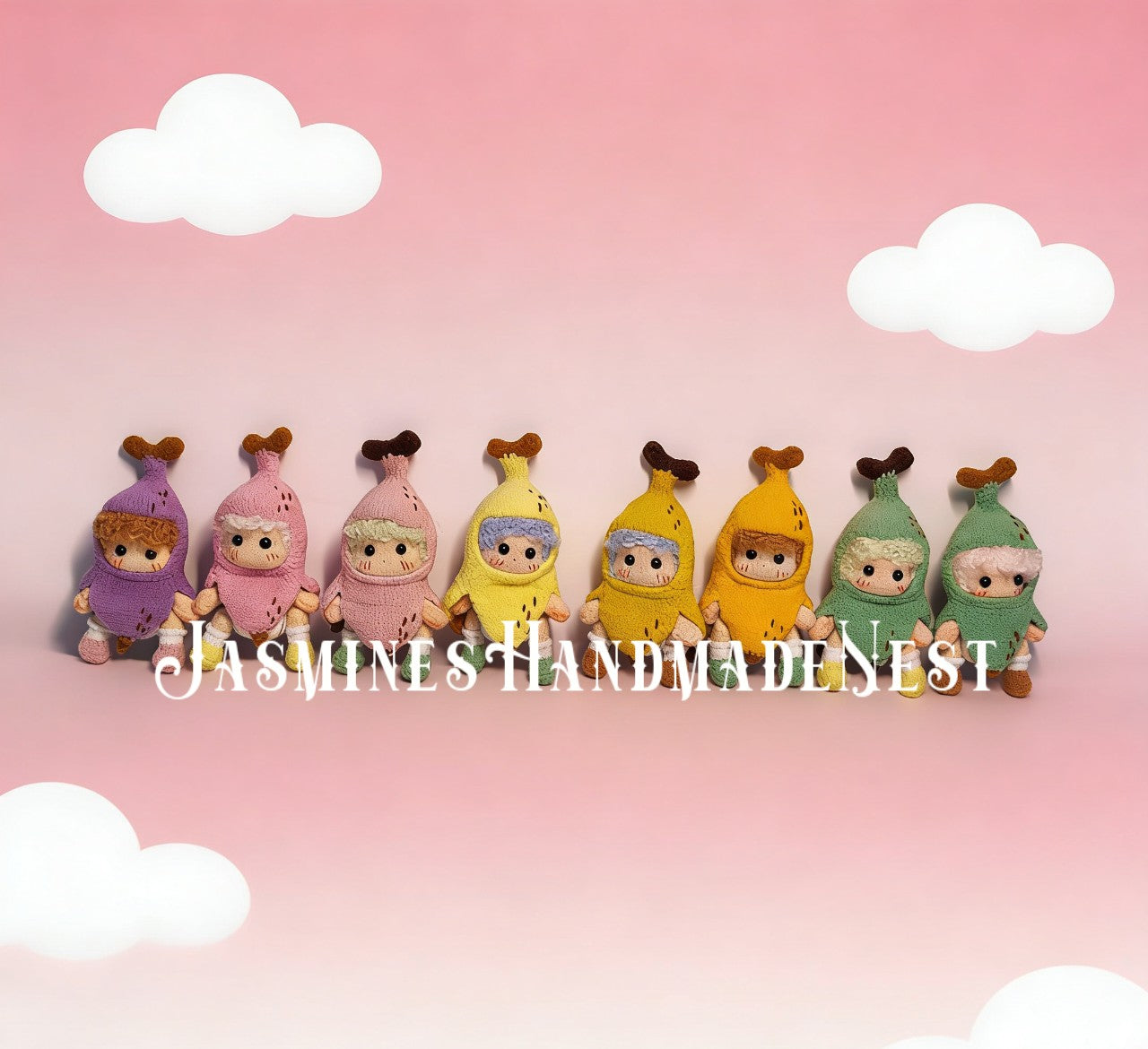 Crochet Banana Character Doll – Soft Plush Toy, Funny Gift