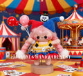 Handmade Micro Crochet Clown Girl Doll – Mini Amigurumi Circus Doll, Cute Crochet Plush Toy, Kawaii Keychain, Unique Christmas or Birthday Gift for Kids