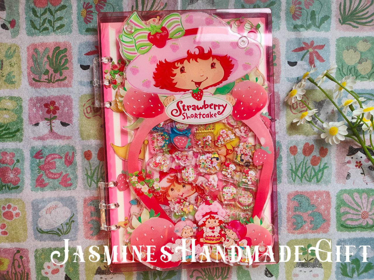 Handmade Kawaii Shake Notebook, Floating Glitter Quicksand Shake Journal, Cute Cartoon Mini Pocket Diary Gift for Girls