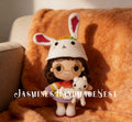Handmade Crochet Bunny, Fox, Fawn, Pig & Bear Dolls – Amigurumi Woodland Animal Plush Set, Cute Handmade Gift for Kids & Girls