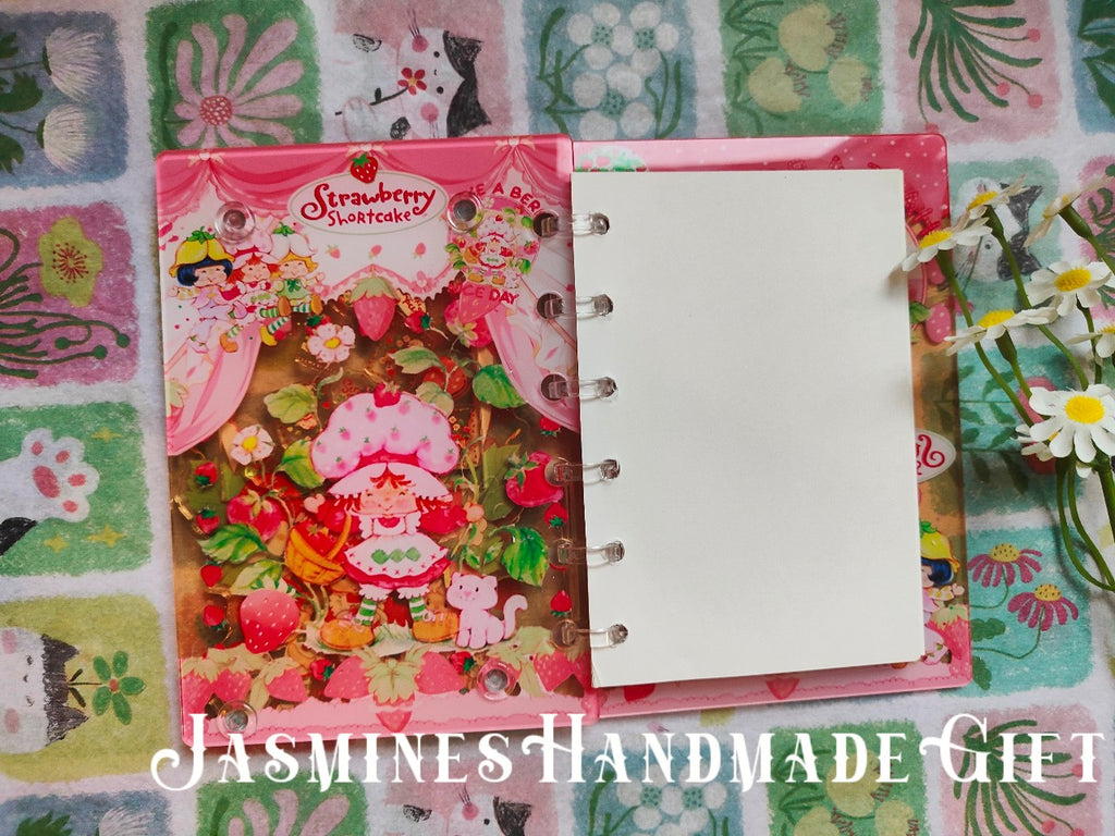 Handmade Kawaii Shake Notebook, Floating Glitter Quicksand Shake Journal, Cute Cartoon Mini Pocket Diary Gift for Girls