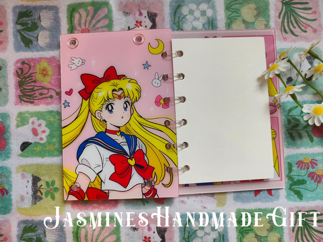 Handmade Kawaii Shake Notebook, Floating Glitter Quicksand Shake Journal, Cute Cartoon Mini Pocket Diary Gift for Girls