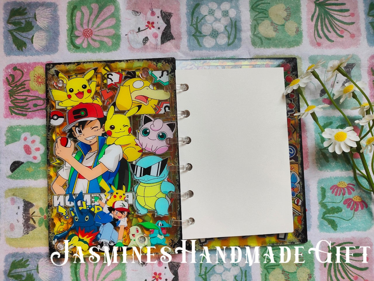 Handmade Kawaii Shake Notebook, Floating Glitter Quicksand Shake Journal, Cute Cartoon Mini Pocket Diary Gift for Girls