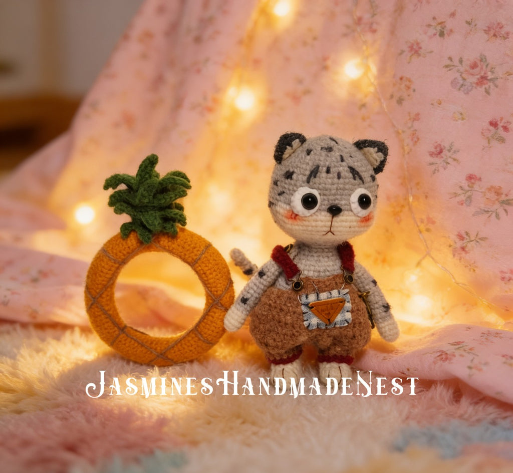 Handmade Crochet Fruit Animal Dolls – Amigurumi Plush Toys, Dragon Fruit Dog, Watermelon Pig, Kiwi Monkey, Pineapple Leopard Gift