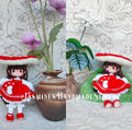 Handmade Crochet Mushroom Doll – Cute Woodland Fairy Girl Amigurumi Plush – Amanita-Inspired Princess Toy – Custom Stuffed Doll Gift for Kids & Halloween Decor
