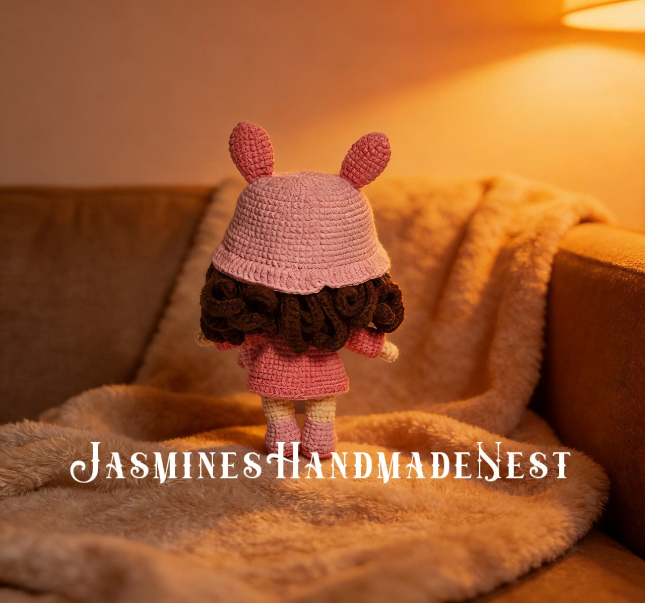Handmade Crochet Bunny, Fox, Fawn, Pig & Bear Dolls – Amigurumi Woodland Animal Plush Set, Cute Handmade Gift for Kids & Girls