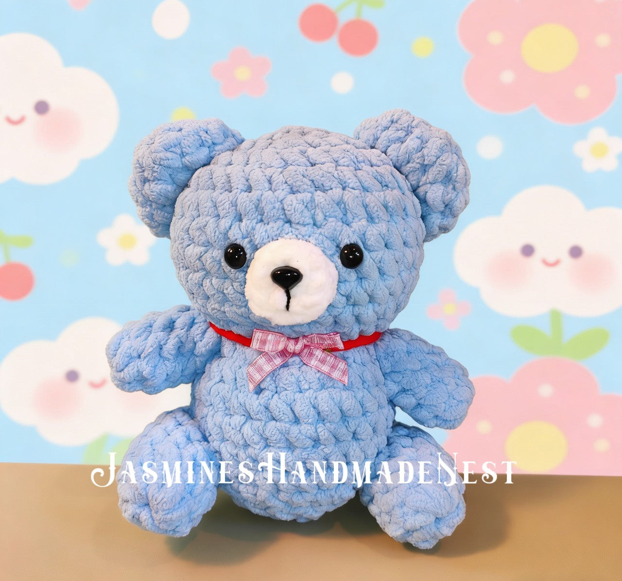 Handmade Crochet Bear Plush | Knitted Bear Doll | Amigurumi Baby Toy