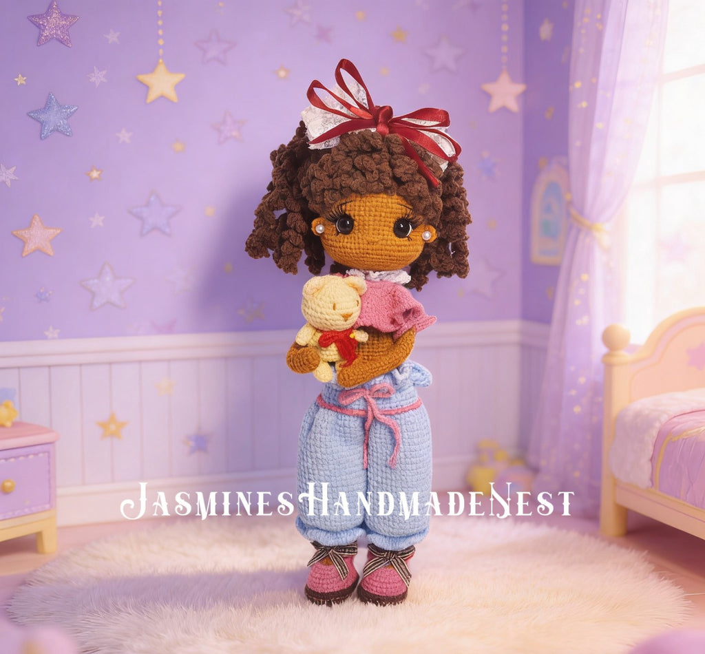 Handmade Crochet Fashion Doll – Valentine’s Gift, Home Decor
