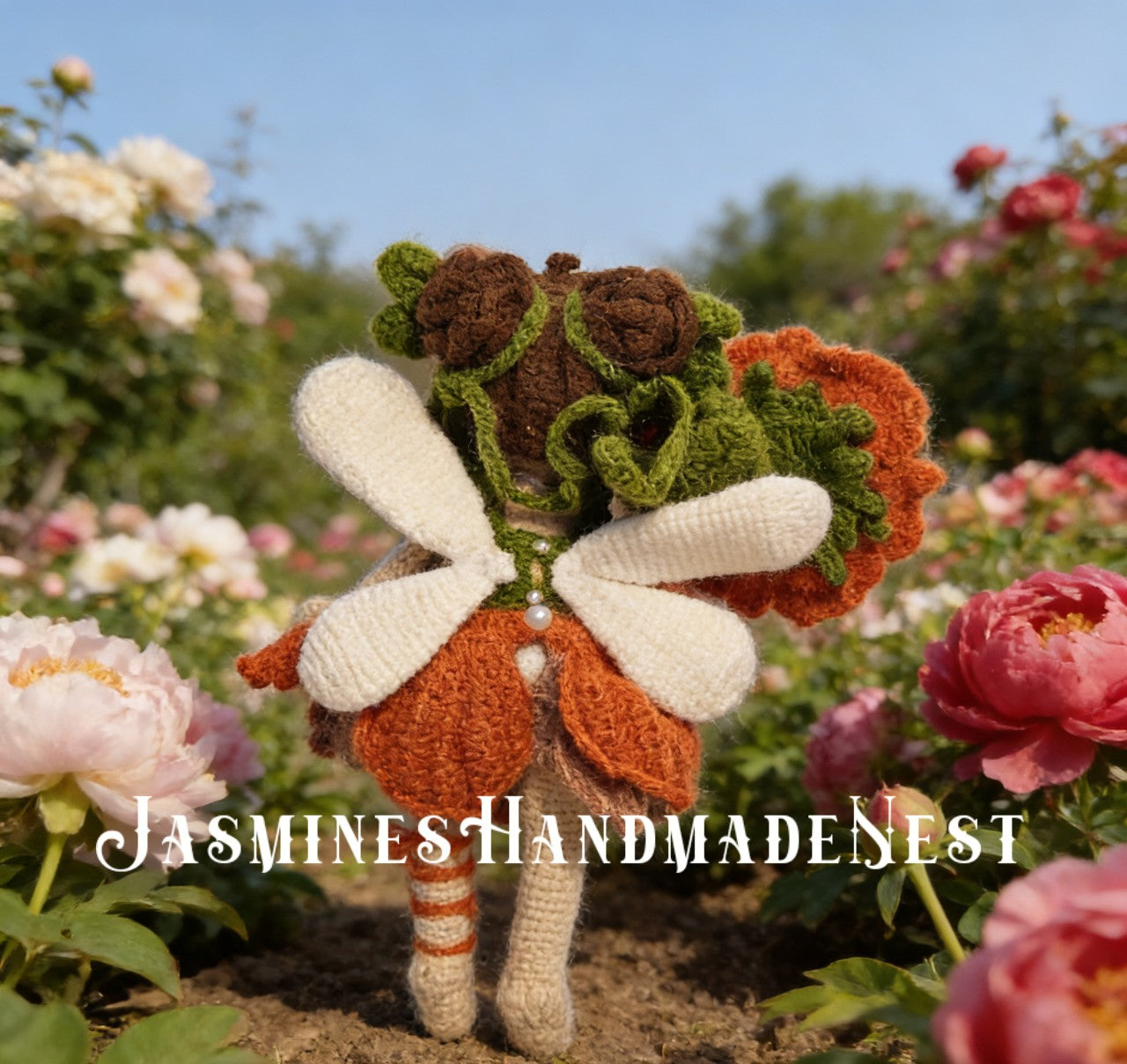 Flower Fairy Dolls Set, Crochet Amigurumi Plush, Lily of the Valley Violet Peony