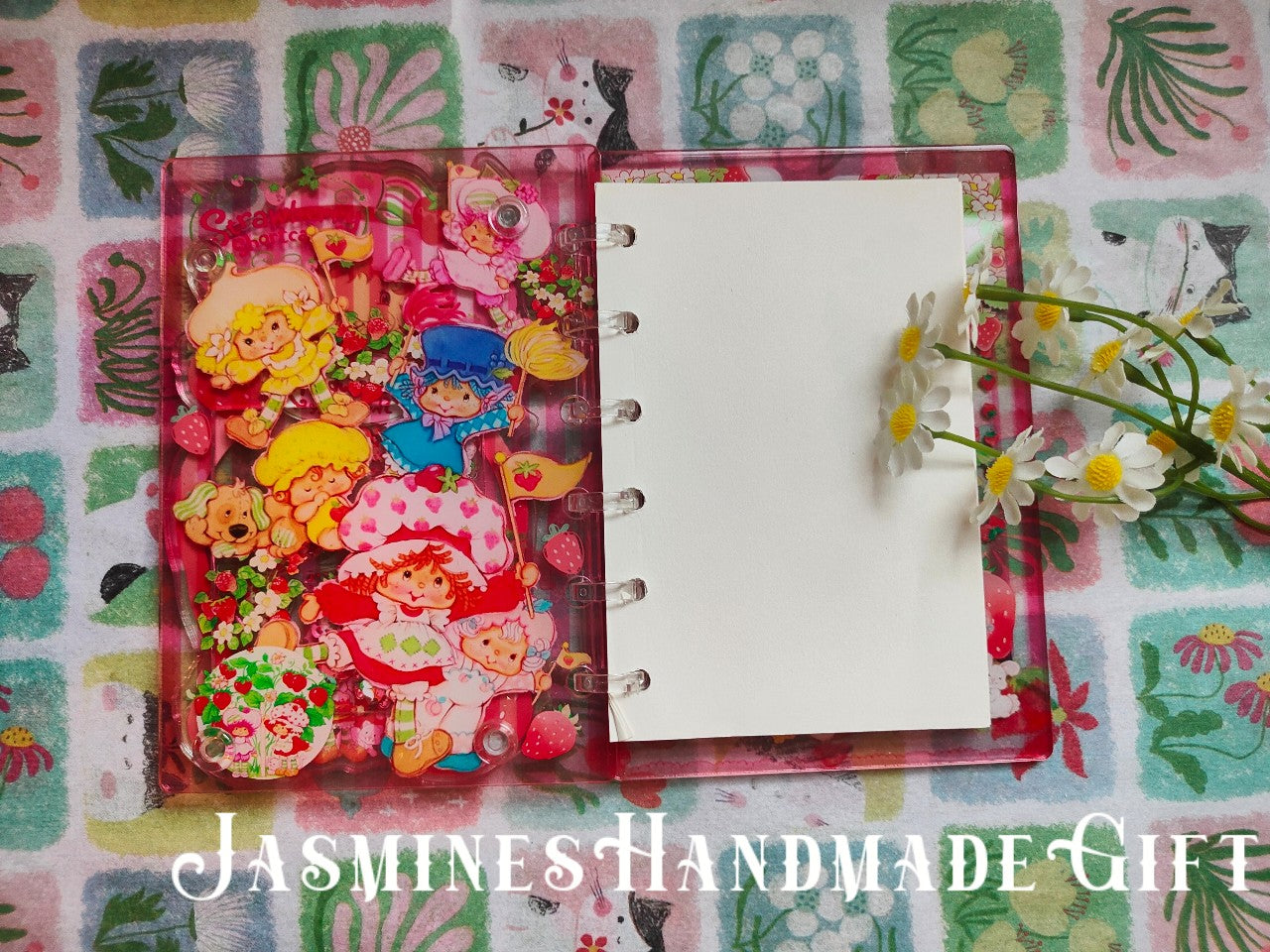 Handmade Kawaii Shake Notebook, Floating Glitter Quicksand Shake Journal, Cute Cartoon Mini Pocket Diary Gift for Girls