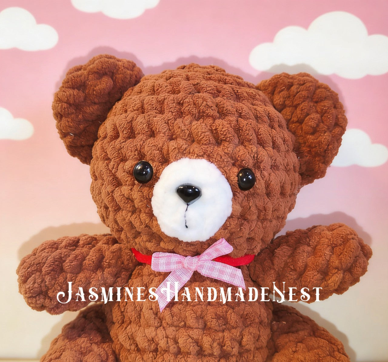 Handmade Crochet Bear Plush | Knitted Bear Doll | Amigurumi Baby Toy