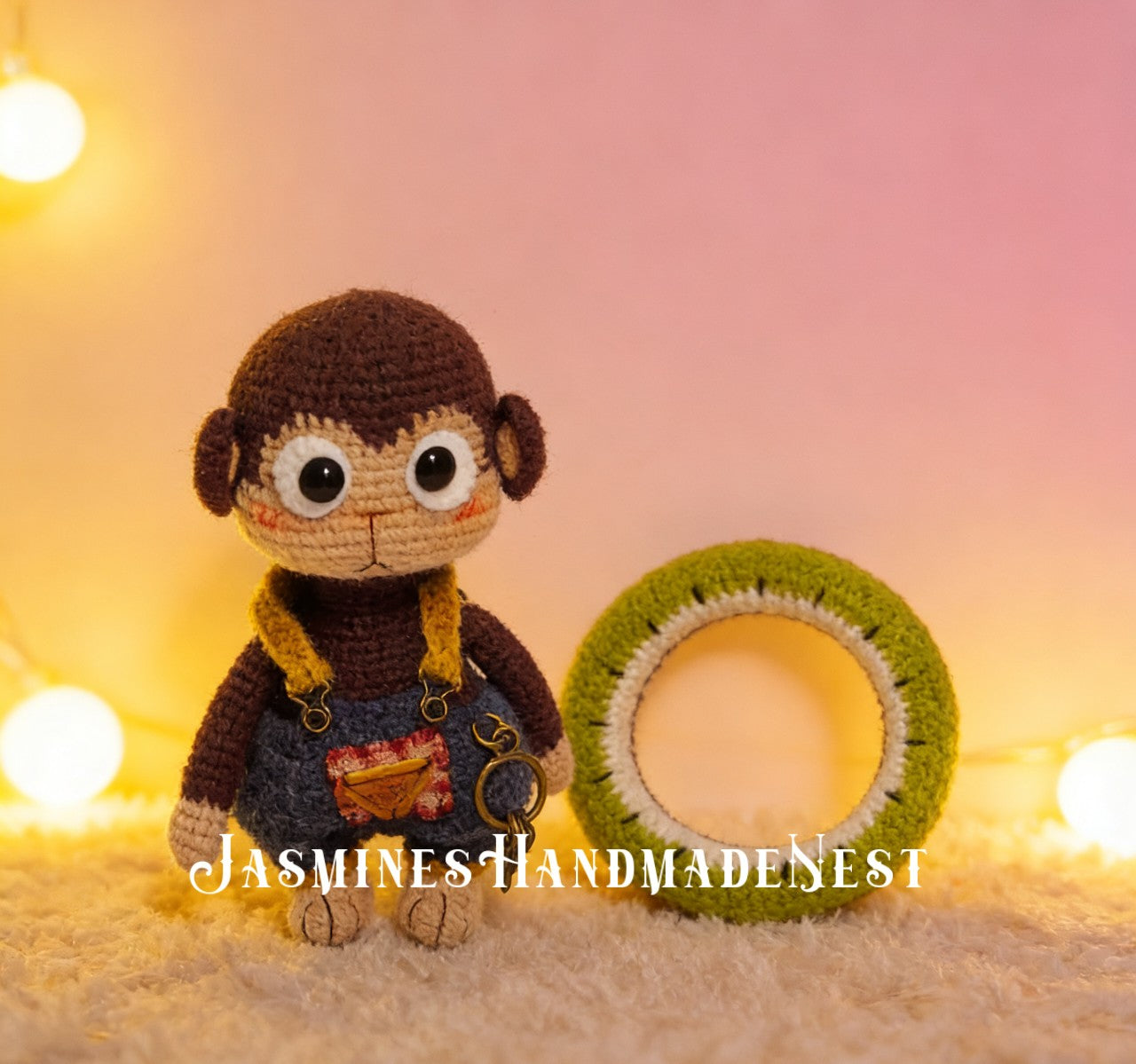 Handmade Crochet Fruit Animal Dolls – Amigurumi Plush Toys, Dragon Fruit Dog, Watermelon Pig, Kiwi Monkey, Pineapple Leopard Gift