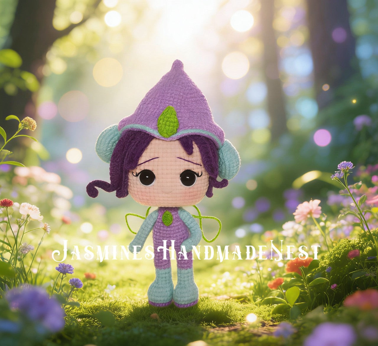Handmade Crochet Flower Fairy Dolls – Amigurumi Plush, Floral Girl, Personalized Gift
