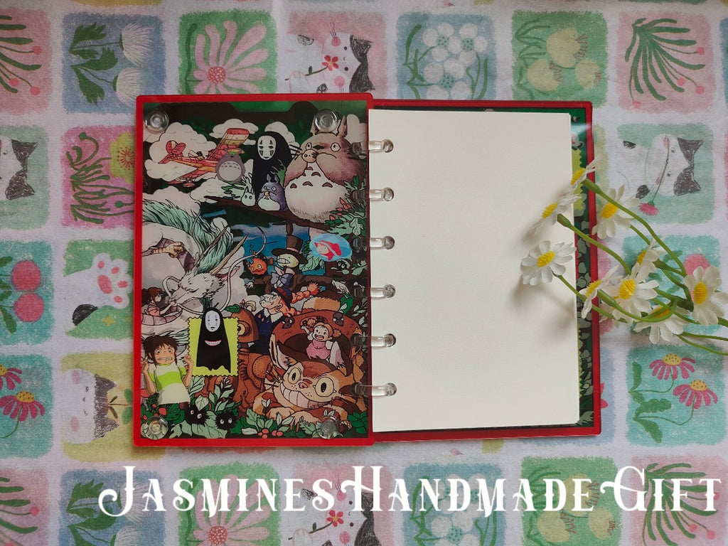 Handmade Kawaii Shake Notebook, Floating Glitter Quicksand Shake Journal, Cute Cartoon Mini Pocket Diary Gift for Girls