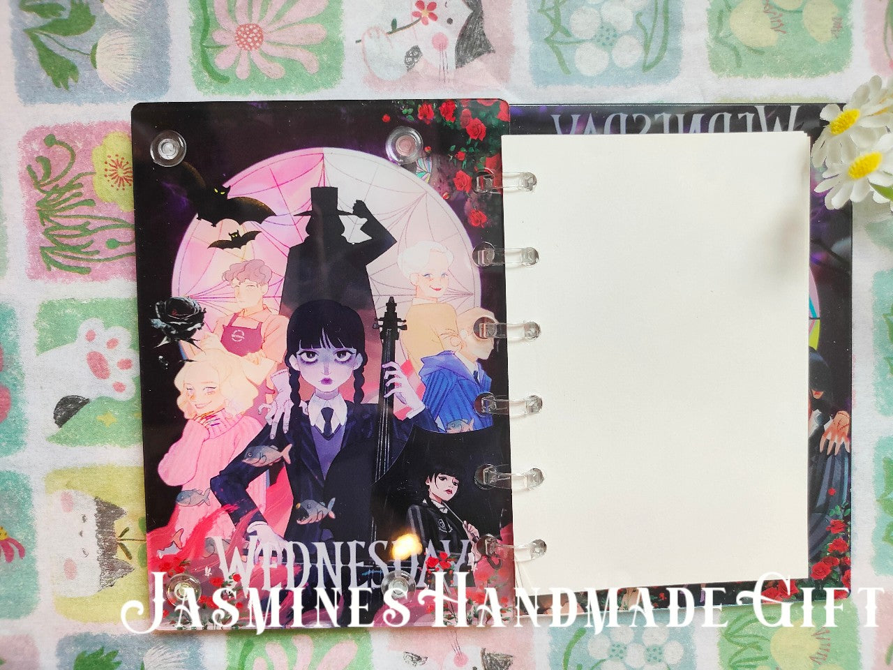 Handmade Kawaii Shake Notebook, Floating Glitter Quicksand Shake Journal, Cute Cartoon Mini Pocket Diary Gift for Girls