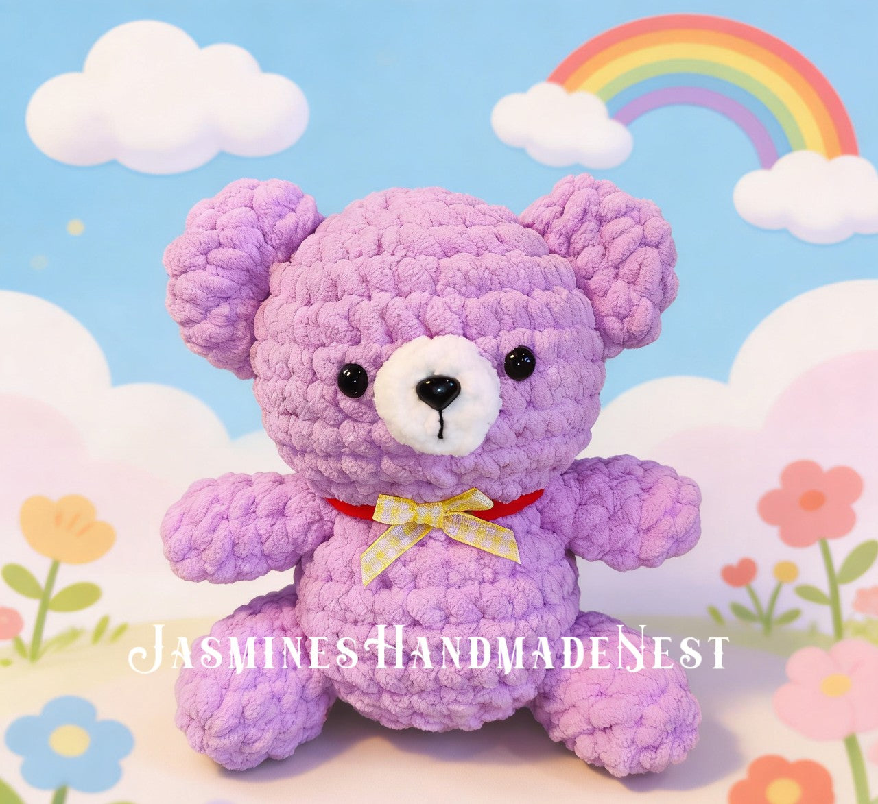 Handmade Crochet Bear Plush | Knitted Bear Doll | Amigurumi Baby Toy