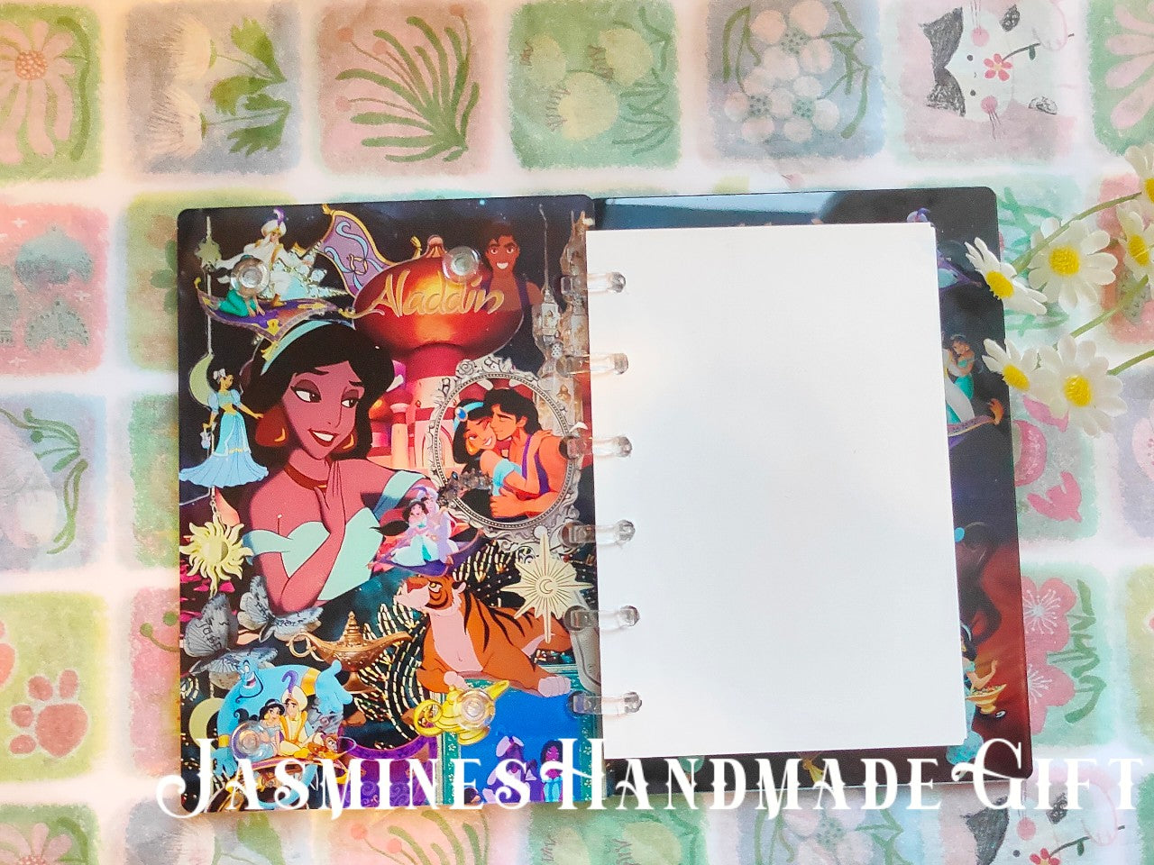 Handmade Kawaii Shake Notebook, Floating Glitter Quicksand Shake Journal, Cute Cartoon Mini Pocket Diary Gift for Girls