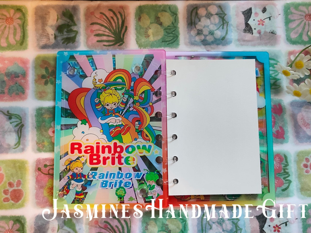 Handmade Kawaii Shake Notebook, Floating Glitter Quicksand Shake Journal, Cute Cartoon Mini Pocket Diary Gift for Girls