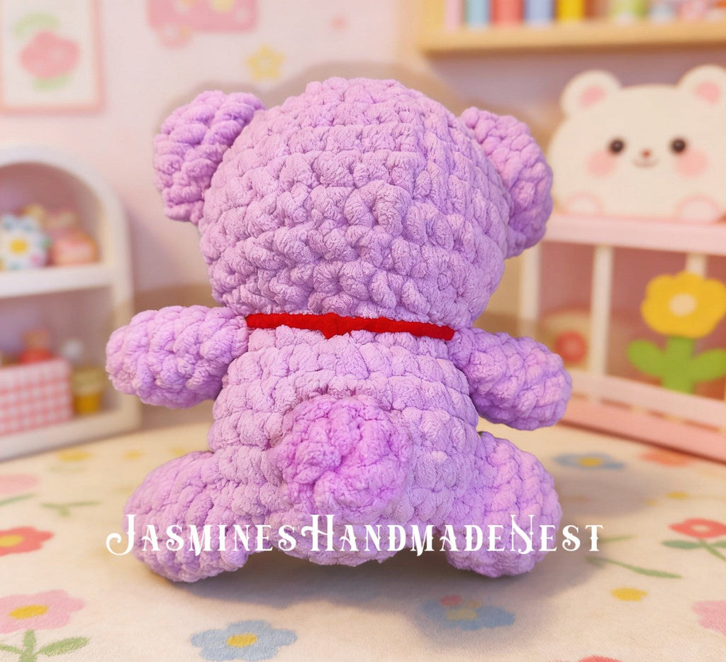 Handmade Crochet Bear Plush | Knitted Bear Doll | Amigurumi Baby Toy