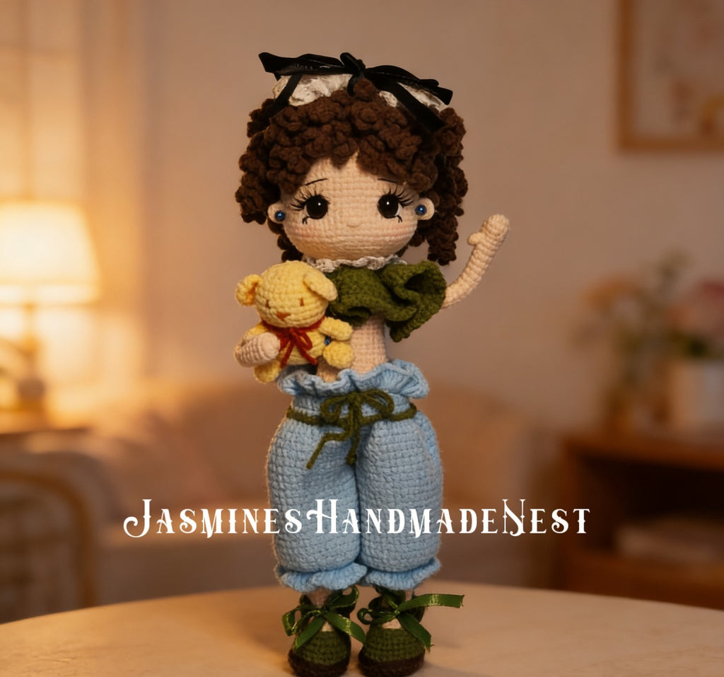 Handmade Crochet Fashion Doll – Valentine’s Gift, Home Decor