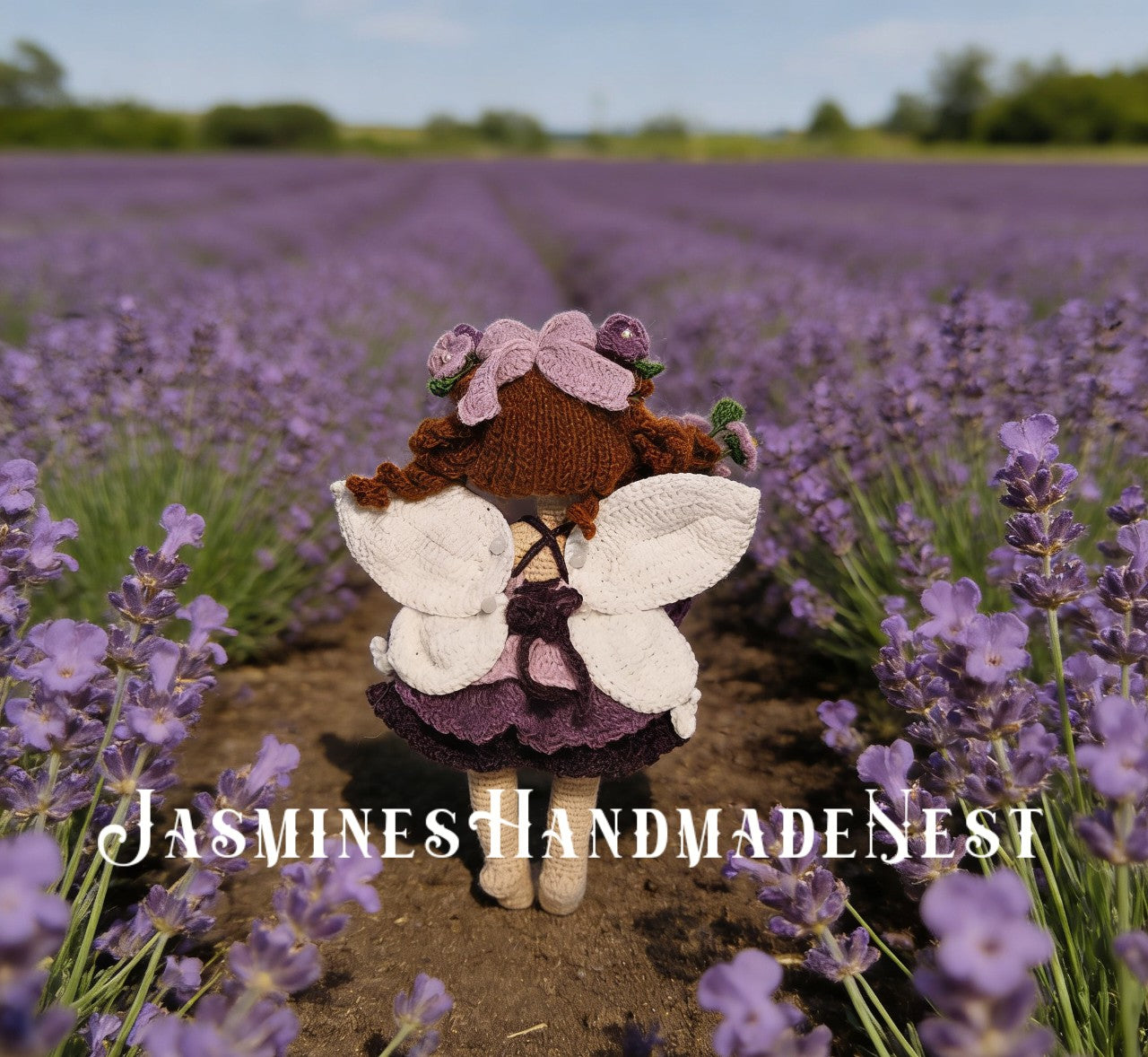 Flower Fairy Dolls Set, Crochet Amigurumi Plush, Lily of the Valley Violet Peony