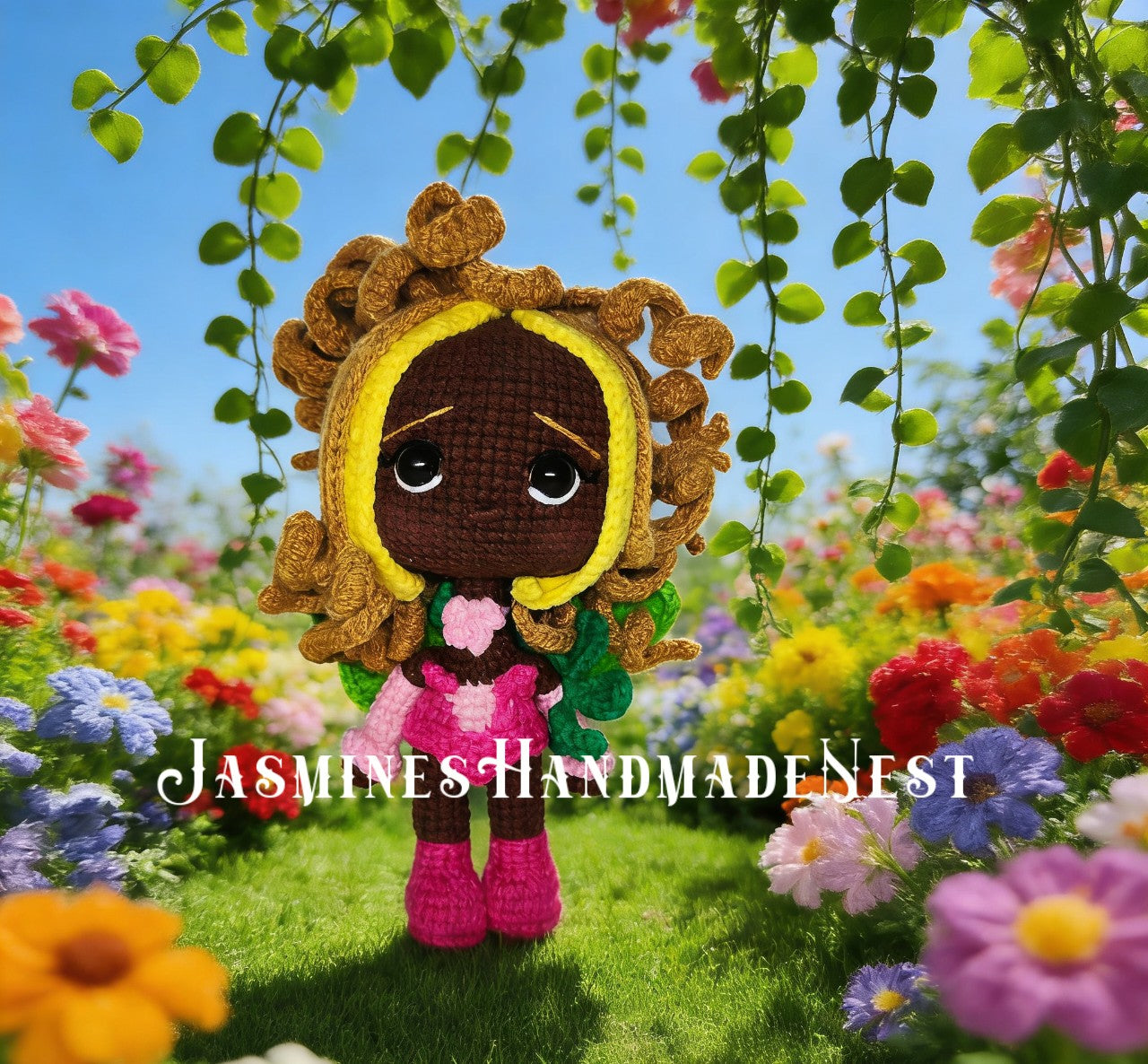 Handmade Crochet Flower Fairy Dolls – Amigurumi Plush, Floral Girl, Personalized Gift