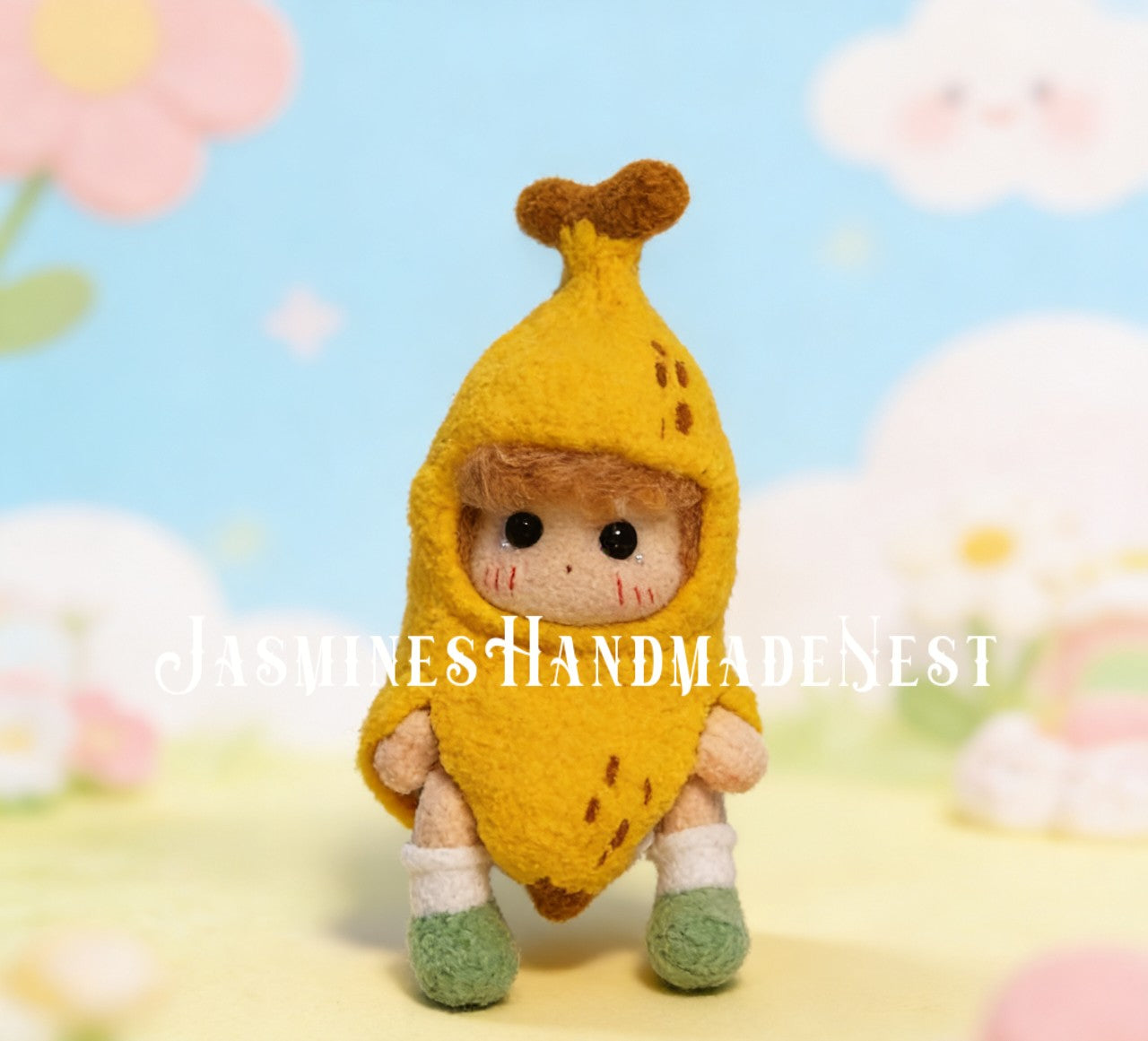 Crochet Banana Character Doll – Soft Plush Toy, Funny Gift