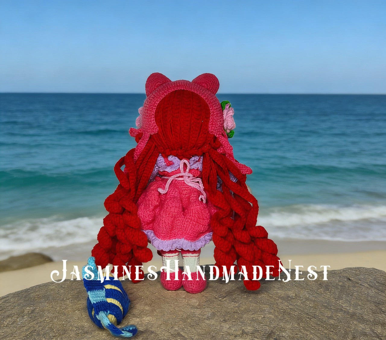 Handmade Crochet Princess, Wish Girl, Frog & Mermaid Dolls – Amigurumi Plush Set, Cute Fantasy Gift