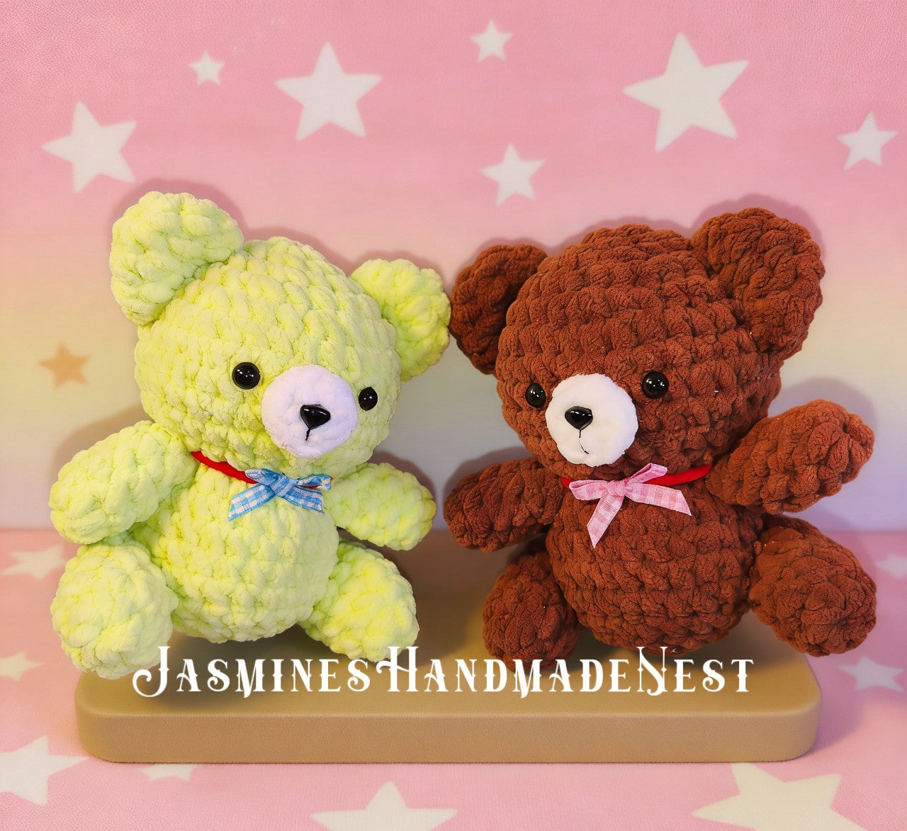 Handmade Crochet Bear Plush | Knitted Bear Doll | Amigurumi Baby Toy