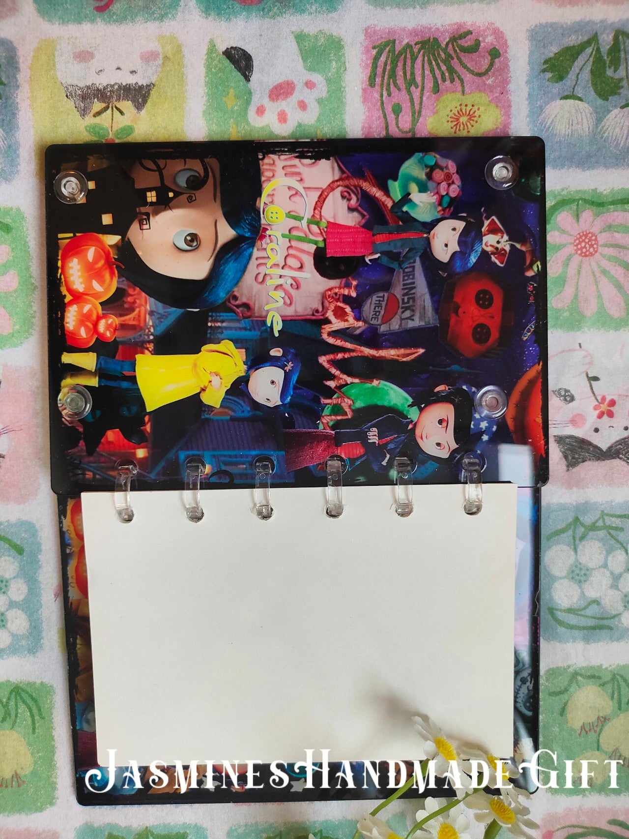 Handmade Kawaii Shake Notebook, Floating Glitter Quicksand Shake Journal, Cute Cartoon Mini Pocket Diary Gift for Girls