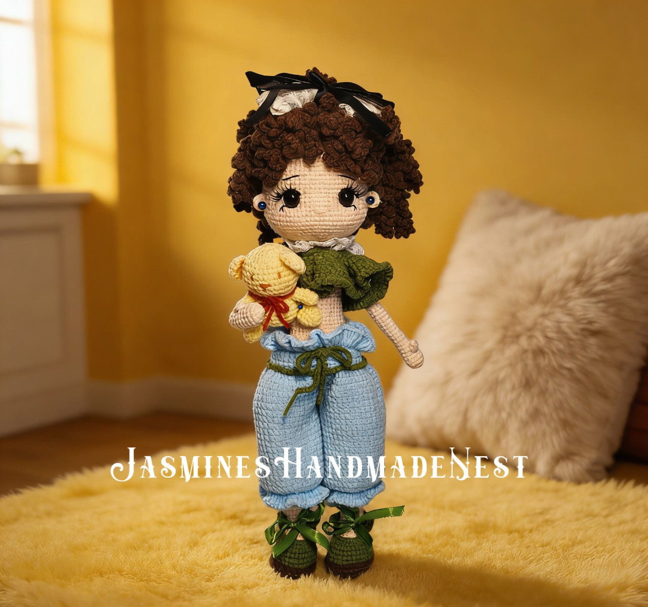 Handmade Crochet Fashion Doll – Valentine’s Gift, Home Decor