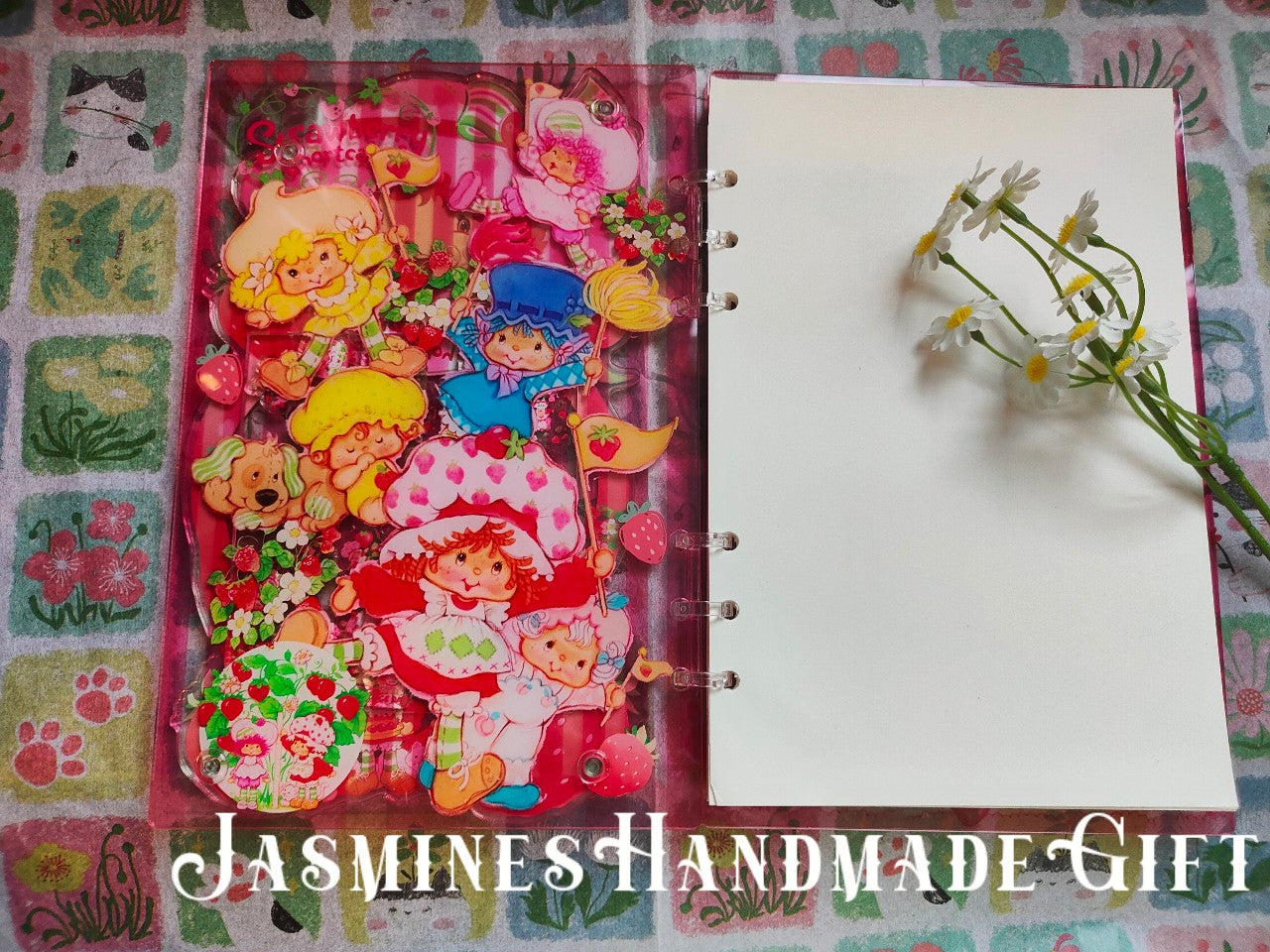 Handmade Kawaii Shake Notebook, Floating Glitter Quicksand Shake Journal, Cute Cartoon Mini Pocket Diary Gift for Girls